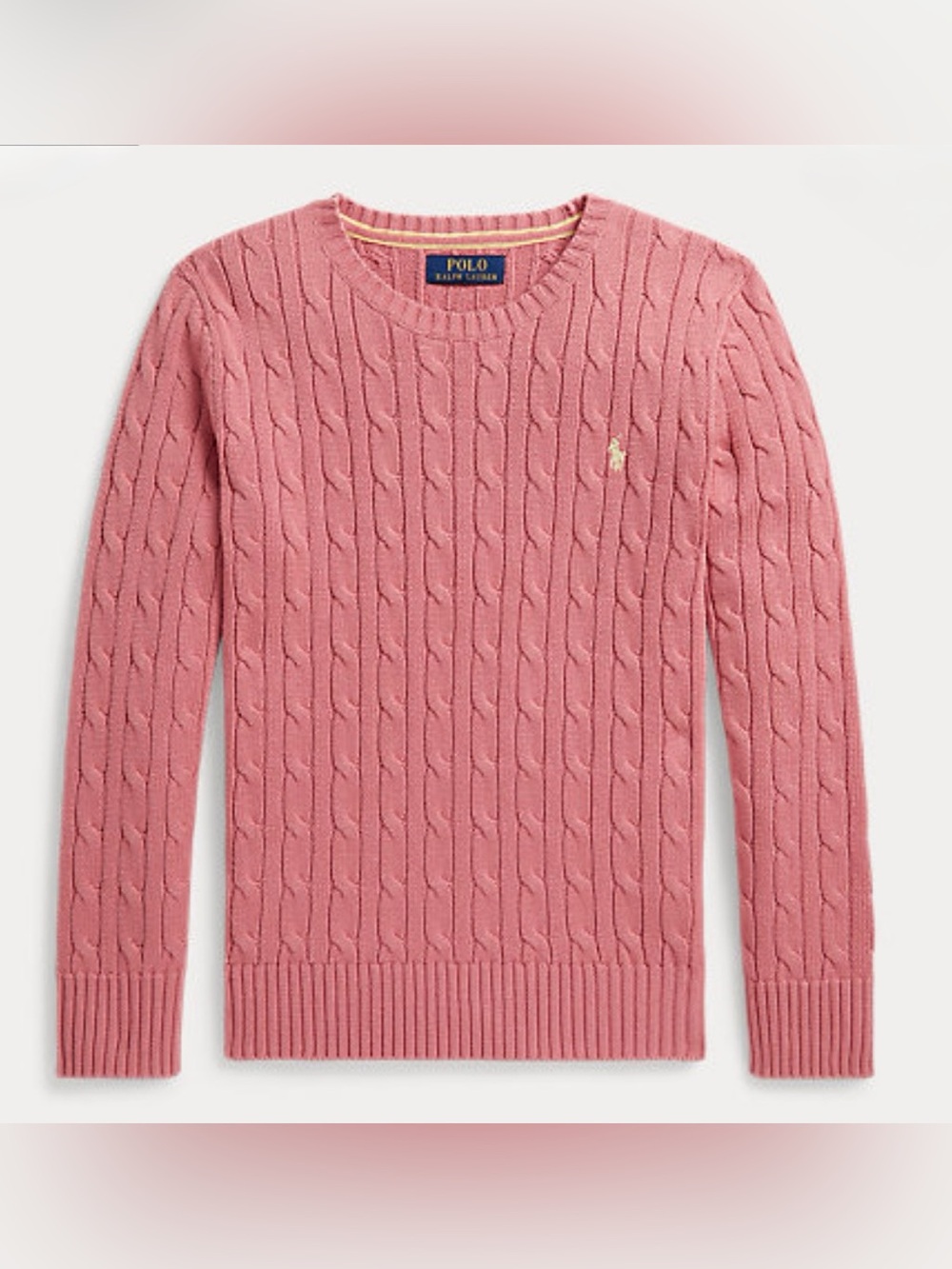 Cable knit cotton sweater
